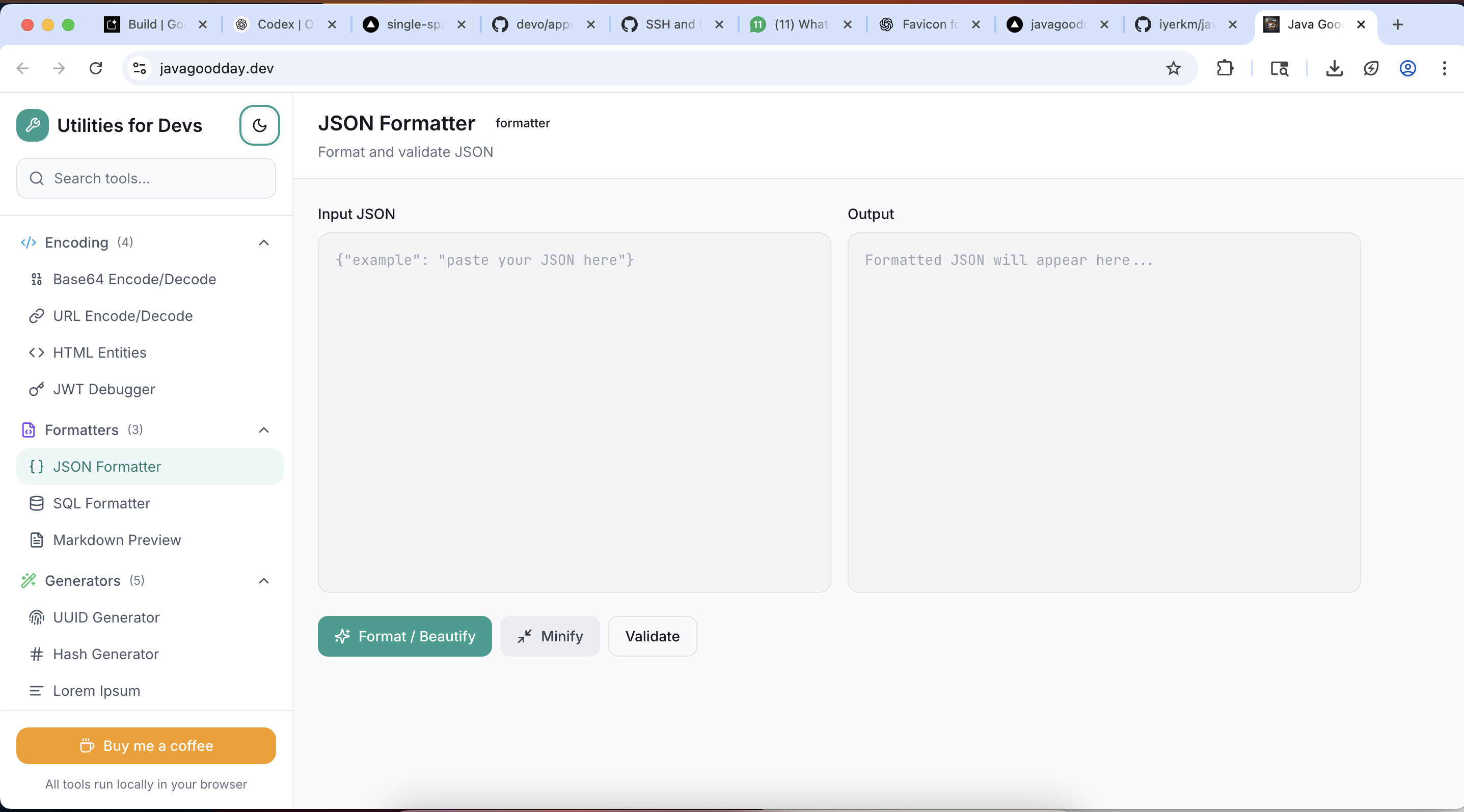 Java Good Day - Developer Utilities